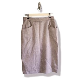 VINTAGE Wool Toffs Tan Skirt